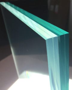 clear glass next to low iron glass