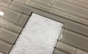 Backsplash tile cutting DIY