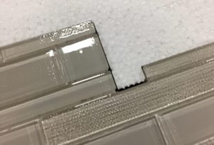 Backsplash tile cutting