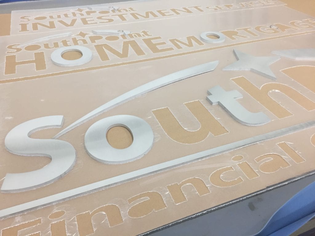 Thin Poly Template used for VHB application - Sign Installation