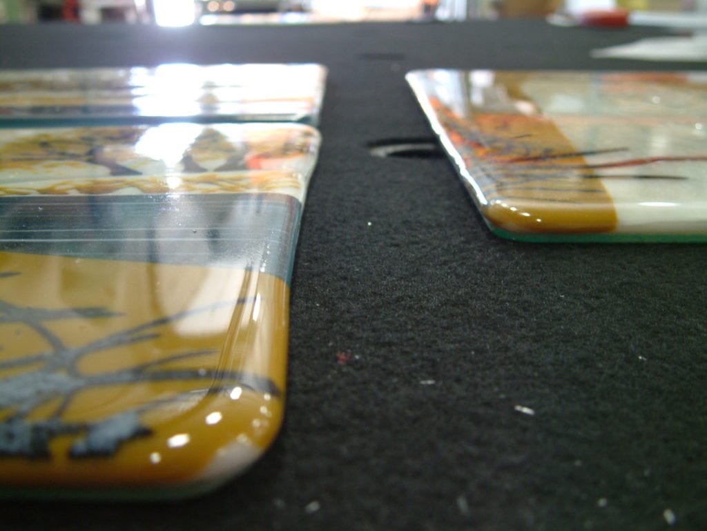 Fused Art Glass with Laminated safety backer